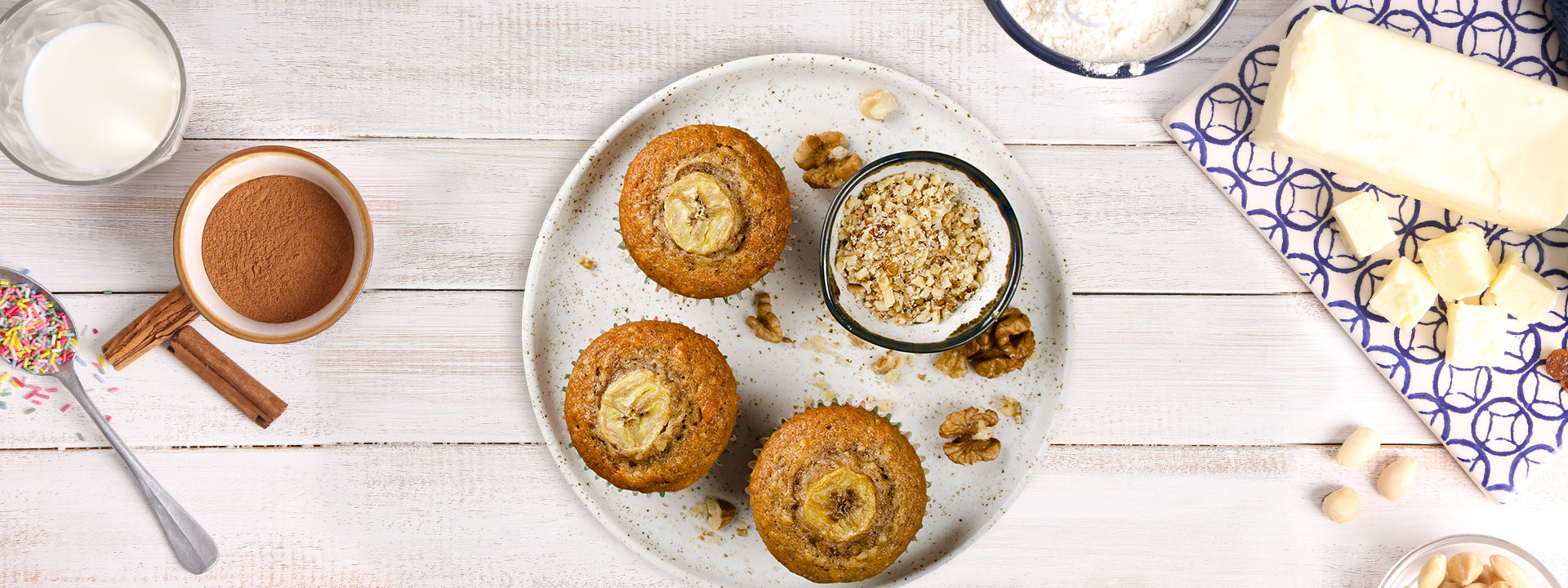 Muffin alla banana e yogurt