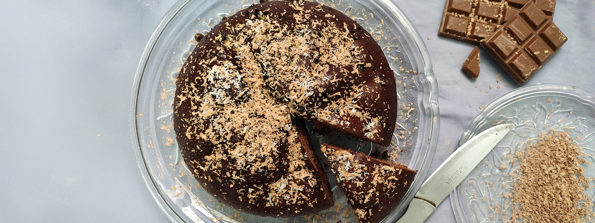 Coconut and chocolate cake