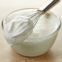 albumi montati a neve con frusta