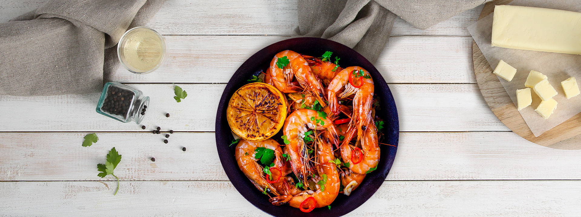 Gamberi alla Vernaccia